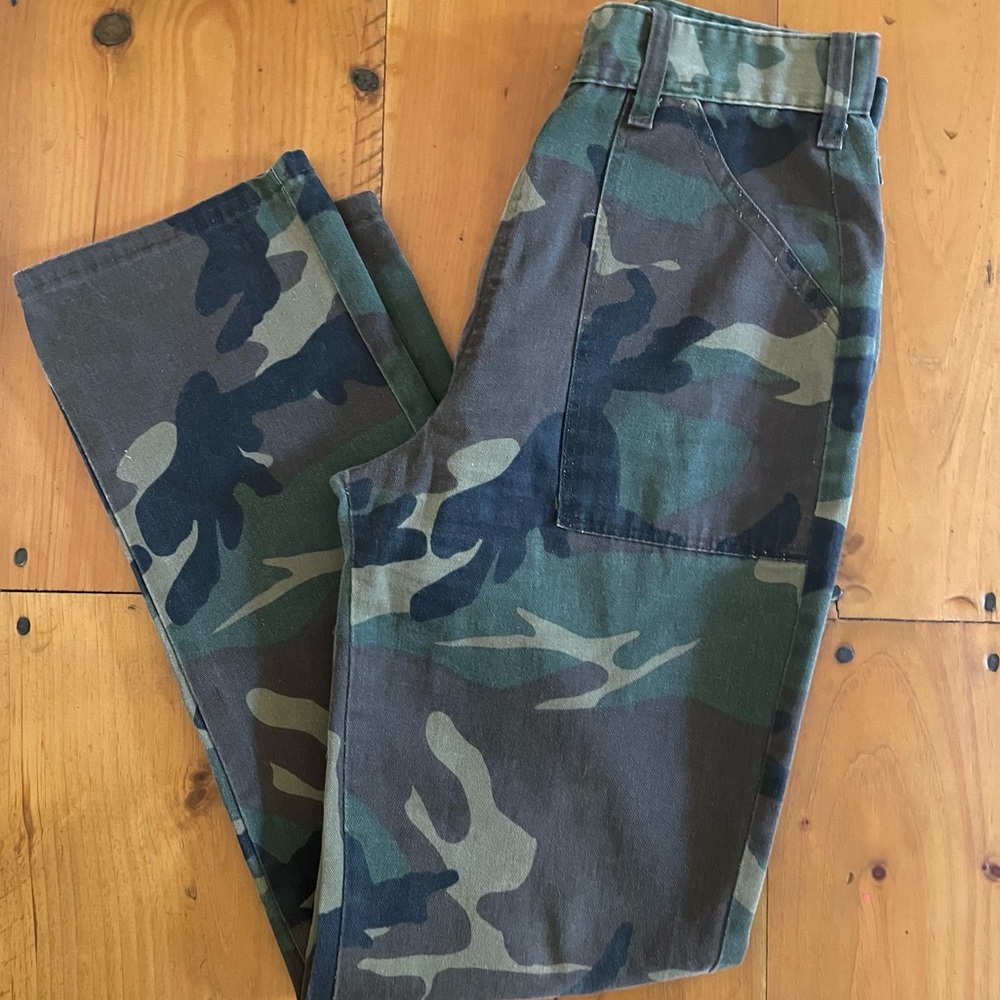 Vintage Military Camo Straight Leg Pants